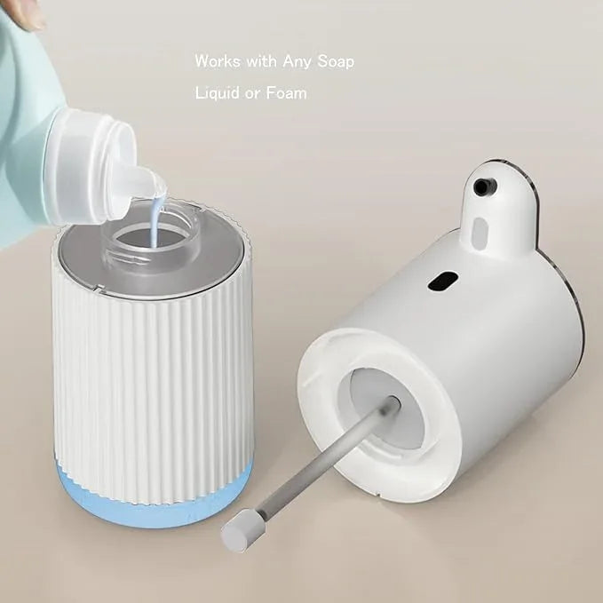 Automatic Soap Dispenser with LED (Battery% & Foam Level), 7000 Uses, 6 Foam Settings, Wall Mount/Countertop, USB-C Rechargeable, for Bathroom Kitchen, White - ModernBath