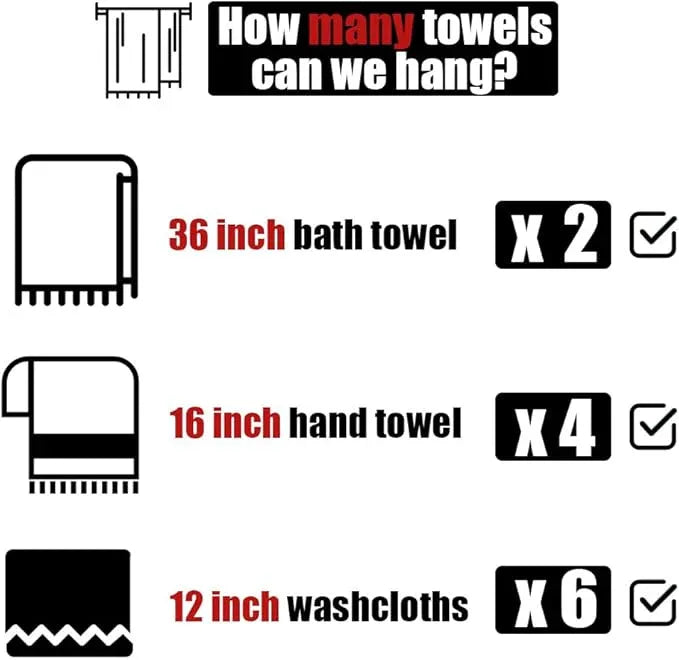 JQK Double Bath Towel Bar, 39 Inch 304 Stainless Steel Thicken 1mm Towel Rack for Bathroom, Bath Towel Holder Brushed Wall Mount, Useable Length 36 Inch, TB100L36-BN - ModernBath
