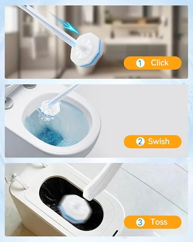 EcoSweep 50count Wand Refills, Disposable Toilet Brush Heads for Cloro x Toilet Wand - ModernBath