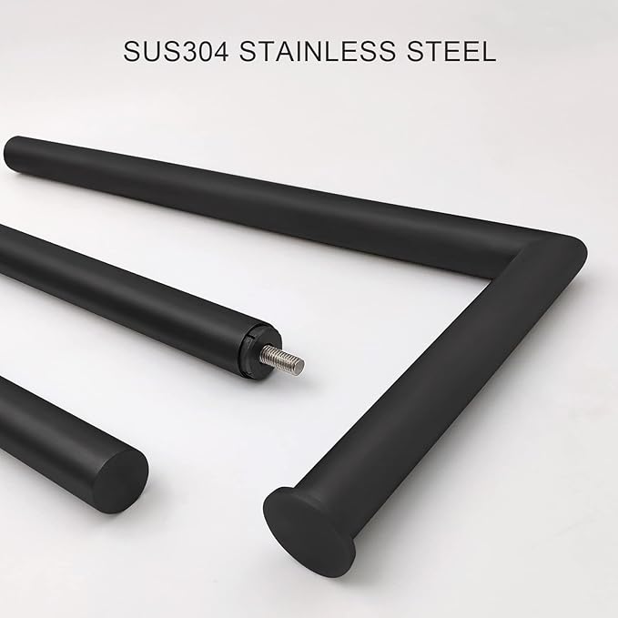 Gzila Free Standing Toilet Paper Holder Stand with Reserve, Heavy Weighted Marble Design Base SUS304 Stainless Steel… (Black)