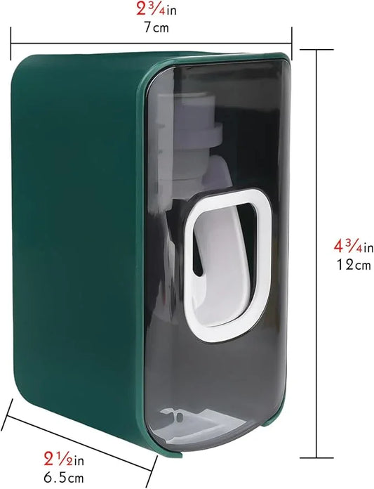 2 Slot Toothbrush Holder and Toothpaste Dispenser Wall Mounted, Automatic Toothpaste Squeezer, 2 in 1 Tooth Brush Toothpaste Organizer for Shower (Green) - ModernBath