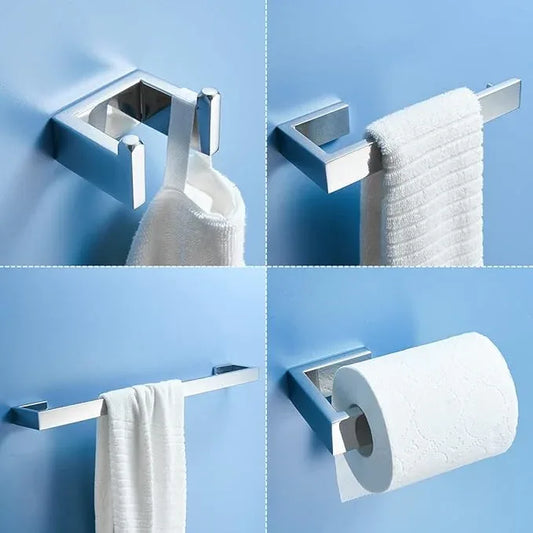 Fapully 5 Piece Bathroom Hardware Accessories Set Stainless Steel Wall Mounted,Chrome Polish Finished - ModernBath