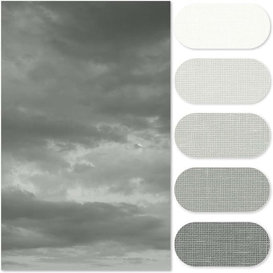 jinchan Extra Long Ombre Cloudy Grey Striped Shower Curtain Waterproof Fabric Shower Curtains for Bathroom Gradual Color Minimalist Modern Neutral with 12 Hooks 70x84 inches - ModernBath