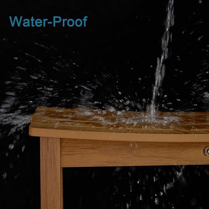 30'' Large Shower Bench Seat, Poly Lumber Bath Stool for Inside Shower Waterproof, HDPS Bathroom Chair for Shaving Legs, Non-Slip & No Maintenance, Brown, Weight Capacity 700LBS (30 x 13 Inches) - ModernBath
