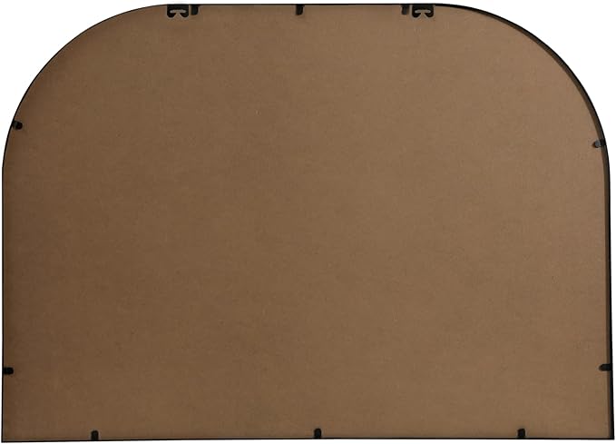 Illuminate, Metal Frame Arch Mirror 42X30 Inch in, Modern, Black