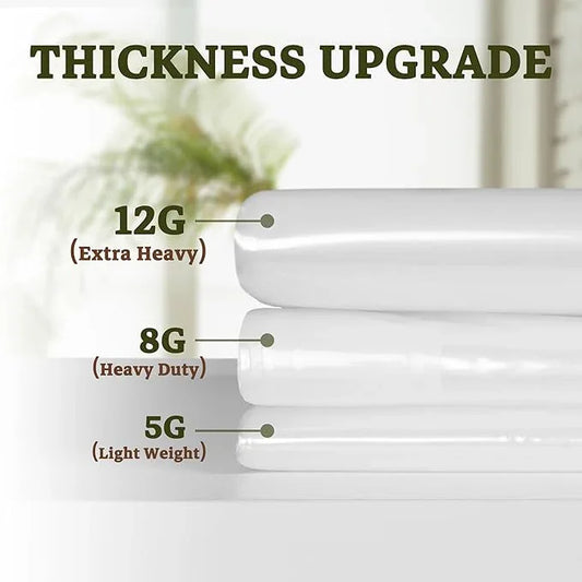 Barossa Design Extra Heavy Duty Shower Curtain Liner Thick - Soft Plastic Shower Liner Waterproof with Grommets & 3 Magnets, Clear, 72"x72" - ModernBath