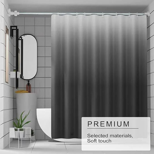 TIKABC Shower Curtain Liner, 4G PEVA Shower Liner, Plastic Waterproof Shower Curtains, with Grommet Holes and 3 Magnetic Weights(Gradient Grey) - ModernBath
