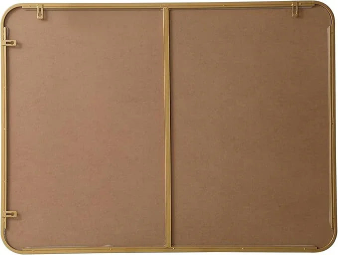 ARS Concepts Aura, Soft Corner Metal Rectangular Mirror 27X36 Inch in, Modern, Brass - ModernBath