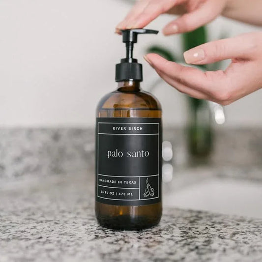 River Birch Palo Santo Scented Natural Hand Soap Refill - Handmade Moisturizing Hand Wash Luxury Scented Hydrating Soap - Vegan and Non-Toxic - 32 Fl Oz - ModernBath