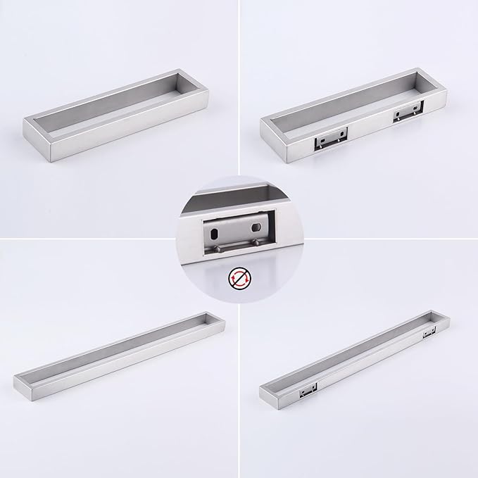 GERZWY Bathroom Hardware Set 2 Piece Towel Ring and Towel Bar SUS 304 Stainless Steel Wall Mounted Brushed Finish HG17701-2LS