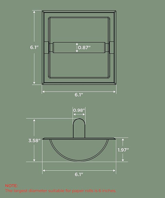 FORIOUS Recessed Toilet Paper Holder, Stainless Steel Durable Tissue Roll Holder Wall Mount for Bathroom Space Saving Design with Mounting Bracket, 2 Pack Brushed Nickel