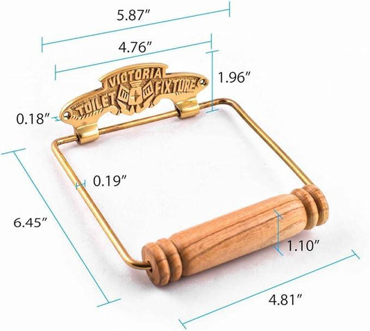 Renovators Supply Toilet Paper Holder - Antique Wall Mount Toilet Paper Holder - Sanitary Paper Holder - Vintage Bathroom Decor - Colonial Tissue Holder - Polished Brass, Victorian, Pack of 1 - ModernBath
