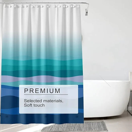 TIKABC Shower Curtain Liner, 4G PEVA Shower Liner, Plastic Waterproof Shower Curtains, 72x72 inch with Grommet Holes 3 Magnetic Weights - ModernBath