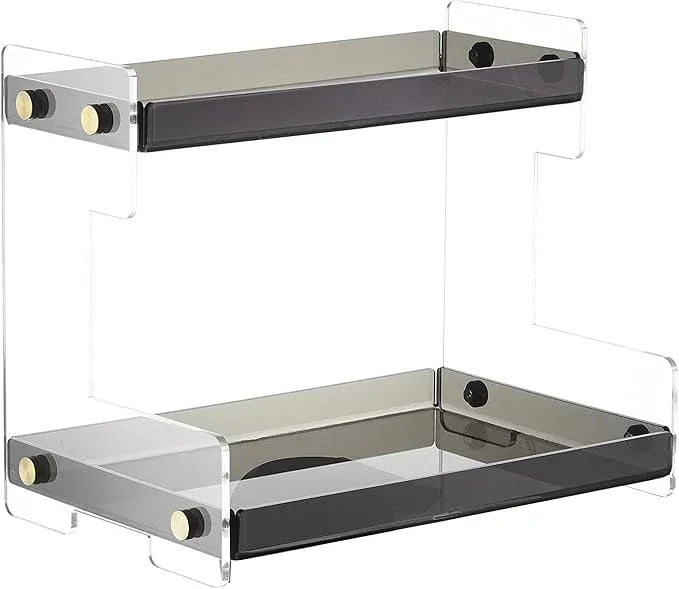 FFK Bathroom Organizer Countertop,2 Tier Bathroom Counter Organizer Kitchen Spice Rack Cosmetic Organizer,Countertop Storage Shelf for Bathroom, Kitchen, Living Room, Bedroom, Dressing Table - ModernBath