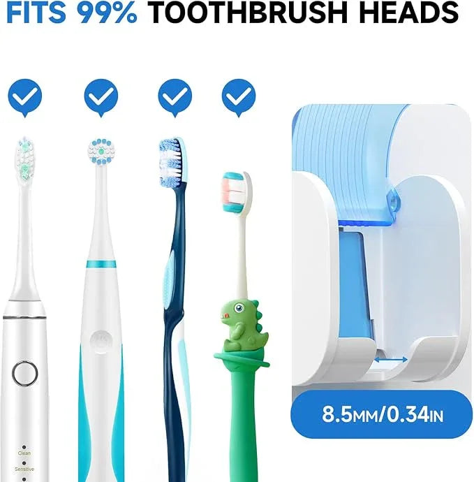 Toothbrush Holders for Bathrooms【Upgrade Single Slot Design】 Toothbrush Holder Wall Mounted with Cover Moisture-Proof and Dust-Proof Toothbrush Storage Organizer for Shower Family and Travel 2PCS - ModernBath