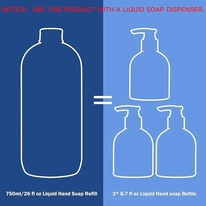ROMIIE ZOI Liquid Hand Soap Refill, Lilac, Gentle & Moisturizing Formula, 750 ML/ 26 FL OZ - ModernBath