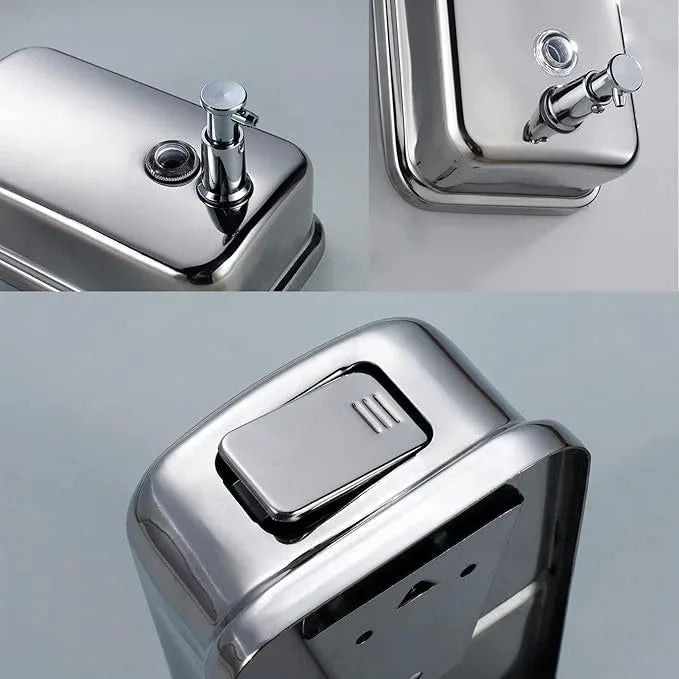 modunful Stainless Steel Soap Dispenser β 27oz Wall Mounted for Family Use, Brushed Nickel, Leak-Proof Pump, Durable Design for Busy Households - ModernBath