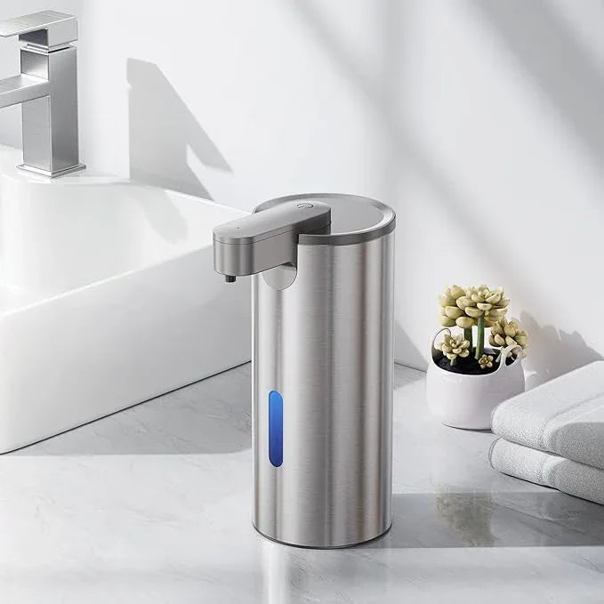 Automatic Soap Dispenser Touchless, Stainless Steel 11.5 oz 3 Levels Adjustable Hand Soap Dispenser with Rechargeable Sensor Pump for Kitchen & Bathroom Liquid Soap - ModernBath