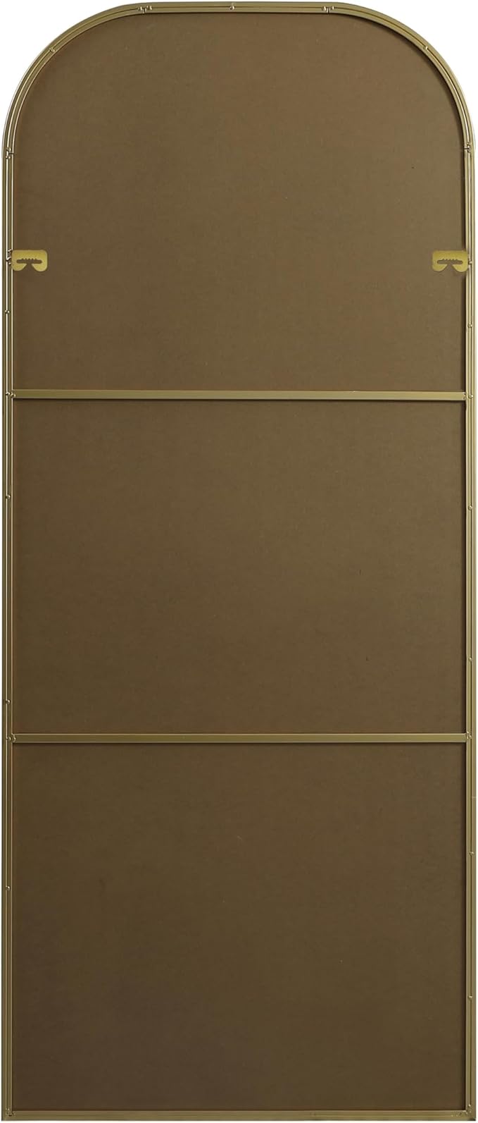 Illuminate, Metal Frame Arch Full Length Mirror 32X76 Inch in, Modern, Brass
