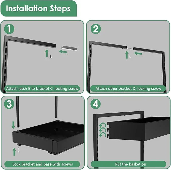 REALINN Expandable Under Sink Organizers and Storage, 2 Tier Under Cabinet Organizer, Heights Adjustable Pull Out Rack for Kitchen Bathroom Laundry, Black, 1 Pack - ModernBath