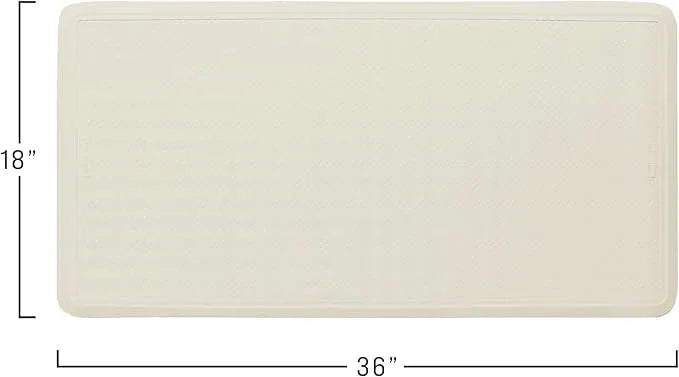Rubbermaid Commercial Products Bath Tub and Shower Mat, 36-Inch X 18-Inch, White, Extra Long, Machine Washable, Safti-Grip Non-Slip Bathroom Mat with Suction Cups for Home/Hotel/Shower/Bathtub - ModernBath