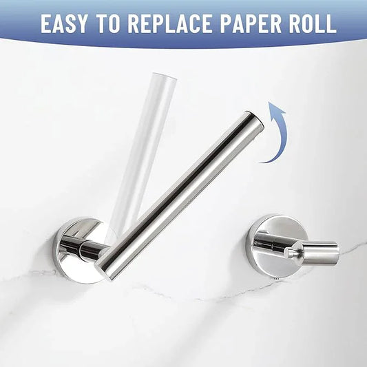 BVL Toilet Paper Holder Polished Chrome Wall Mount Stainless Steel 304 Large Mega Roll - ModernBath