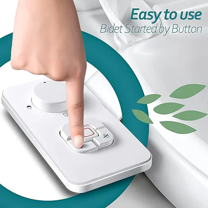 SAMODRA Bidet Attachment, Non-Electric Cold Water Bidet Toilet Seat Attachment with Pressure Controls, Retractable Self-Cleaning Dual Nozzles for Frontal & Rear Wash - White - ModernBath