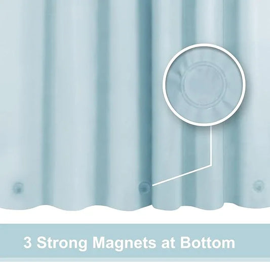 Light Blue Shower Curtain Liner - Premium PEVA Shower Liner for Bathroom, BPA & PVC Free, No Chemical Smell, Lightweight Standard Size Bath Curtain with 3 Magnets, Metal Grommets - Light Blue - ModernBath