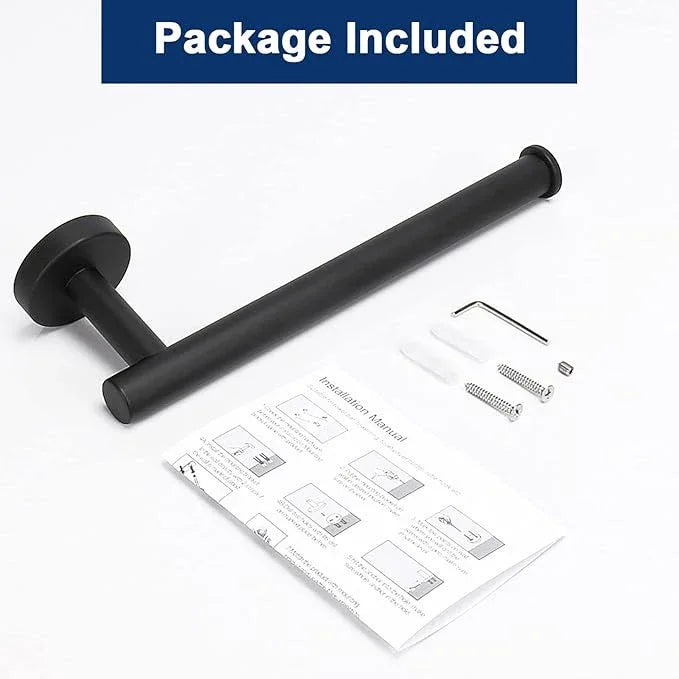 NearMoon Hand Towel Holder/Towel Ring, Thicken Stainless Steel Hand Towel Bar for Bathroom, Rustproof Wall Mounted Towel Rack, Contemporary Style Bath Accessories, 9 Inch (1 Pack, Matte Black) - ModernBath