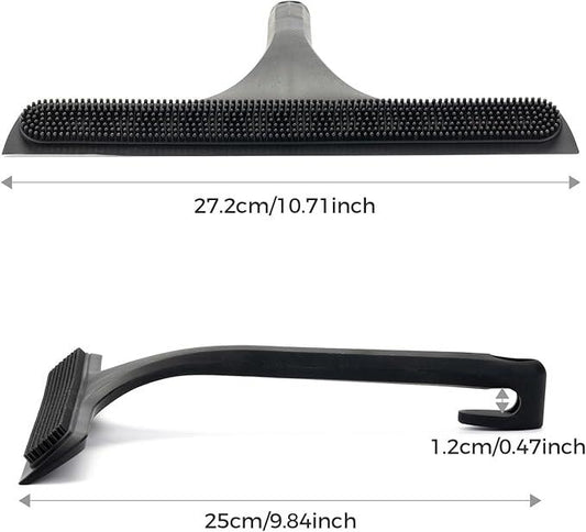 Mesiiloly 10.7“ Wide All-Purpose Shower Squeegee for Glass Doors, Squeegee for Shower Glass with Hook, Window Squeegee for Home, Small Squeegee for Shower, Bathroom, Car Glass, Mirror (Black) - ModernBath