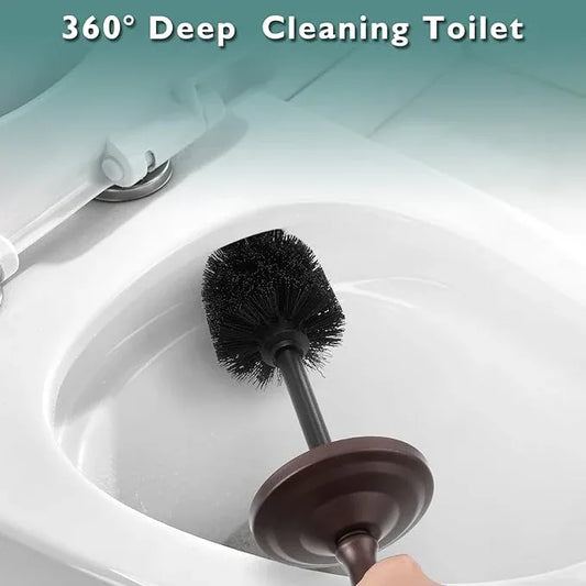 Bronze Toilet Brush and Holder Set, Stainless Steel Toilet Brush for Bathroom,Heavy Duty Bronze Toilet Bowl Brush and Holder,Deep Cleaning Modern Toilet Cleaner Brush -Space Saving, Covered Brush - ModernBath