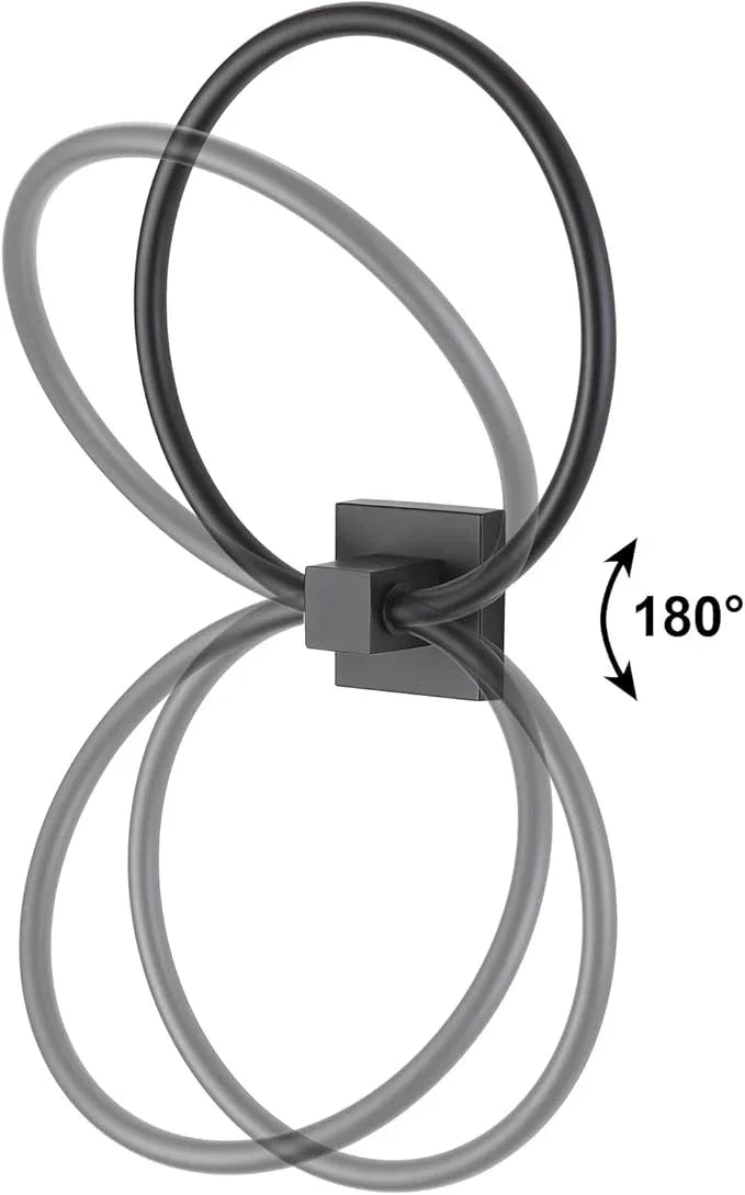BVL Towel Ring Black, Hand Towel Holder Ring Hanger for Bathroom Kitchen ,Metal Round Towel Holder Wall Mounted Towel Rack,2 Pack 206322 - ModernBath