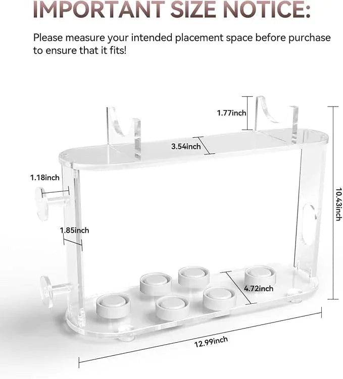 Affogato Storage Holder Compatible with Dyson Airwrap Styler Accessories, Acrylic 6 Holes Countertop Organizer Stand, Desktop Organizer for Storage Long Barrel Attachments for Bathroom - ModernBath