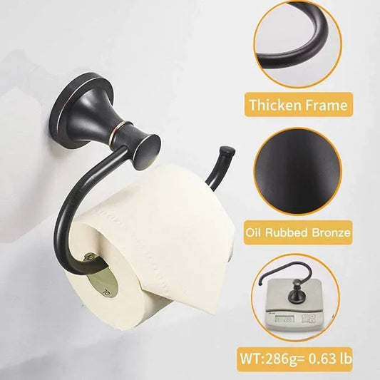 BESy Oil Rubbed Bronze Toilet Tissue Paper Holder Oil Rubbed Bronze Bathroom Accessories Toilet roll Paper Hanger, Wall Mounted, Rustproof - ModernBath