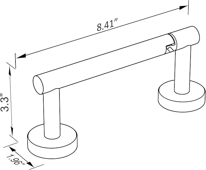 BVL Toilet Paper Holder Matte Black Wall Mount Stainless Steel 304 Large Mega Roll - ModernBath