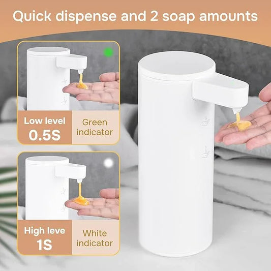Automatic Soap Dispenser Stainless Steel with Sensor Infrared Soap Dispenser Electric IPX5 Waterproof USB-C Charging Motion Sensor for Kitchen & Bathroom, 9oz (White) - ModernBath