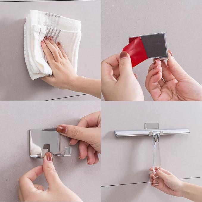 Ettori Shower Squeegee for Glass Door, Squeegee for Shower Glass Door, Bathroom, Window and Car Glass, 12 Inches with Clear Acrylic Handle - ModernBath