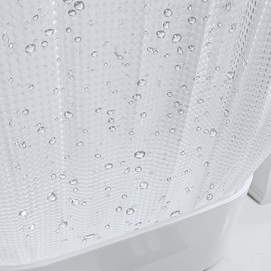 EVA 3D Crystal Clear Shower Curtain Liner,Thin Lightweight Ice Cube Bathroom Shower Showroom Inner Curtain with Rustproof Metal Grommet Holes No Odors, Eco Friendly (71x71, Clear) - ModernBath