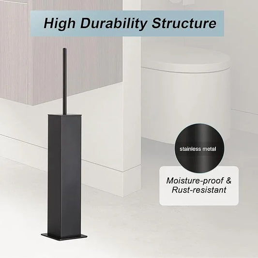 Black Toilet Brush and Holder,Toilet Bowl Brush with Extra Long Handle - ModernBath
