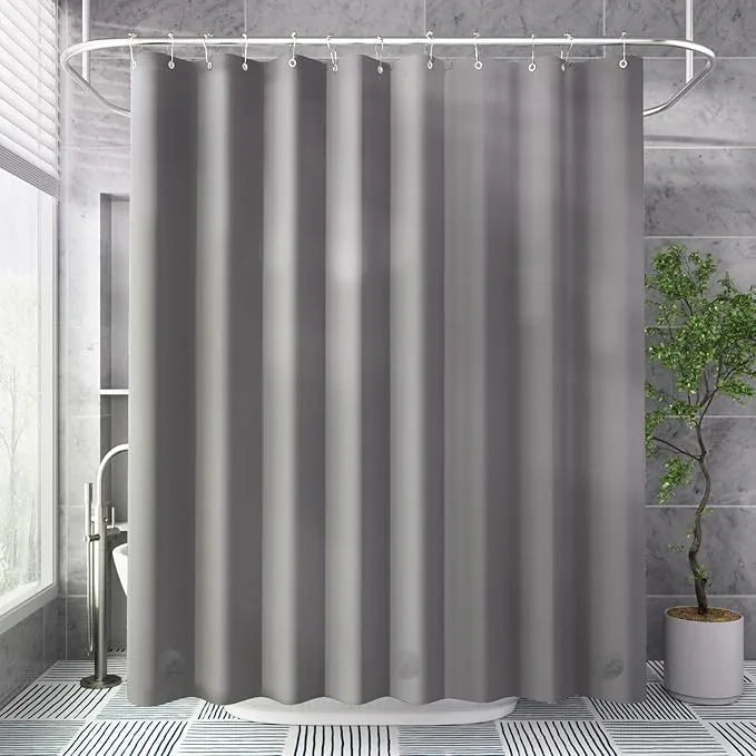 AmazerBath Extra Long Shower Curtain Liner, Grey Shower Liner 84 Inches Long, 72x84 Plastic Shower Curtain Liner, Cute Tall Shower Liner, PEVA Bathroom Shower Curtain Liners with 3 Magnets - ModernBath