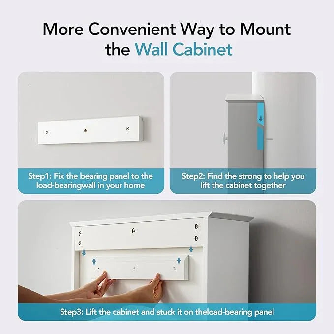 Bathroom Wall Cabinet with Lighting & Tissue Hole, Wall Mounted Glass Door Medicine Cabinet Over Toilet Storage for Laundry Room Kitchen - ModernBath