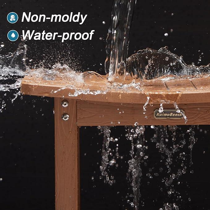 Poly Shower Stool for Inside Shower Waterproof, Shower Bench for Shaving Legs, Heavy Duty Plastic Bathroom Chair Seat with Handles & Adjustable Feet, Foot Rest, No Maintenance, Brown - ModernBath