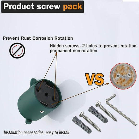 RANDOM Dark Green Towel Hooks for Bathrooms Round Shower Hooks SUS304 Stainless Steel Wall Mount Coat Hooks.96068-8DKG - ModernBath