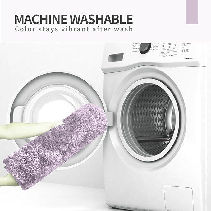 FIFU Bathroom Rugs 20" W x 32" L, Bath Mat for Bathroom, Bedroom, Laundry Room & Kitchen, Non-Slip Rubber Latex Backing, Extra Soft and Absorbent Polyester Carpet, Machine Washable Rug, Lavender - ModernBath