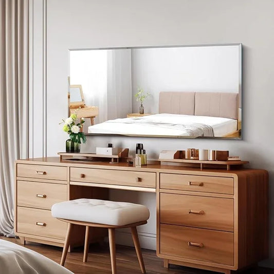CILIBER Beveled Mirror, 24x48 Beveled Bathroom Mirrors for Over Sink, Upgraded Shatterproof Beveled Frameless Vanity Mirror for Bathroom,Bedroom,Living Room and Entryway - ModernBath