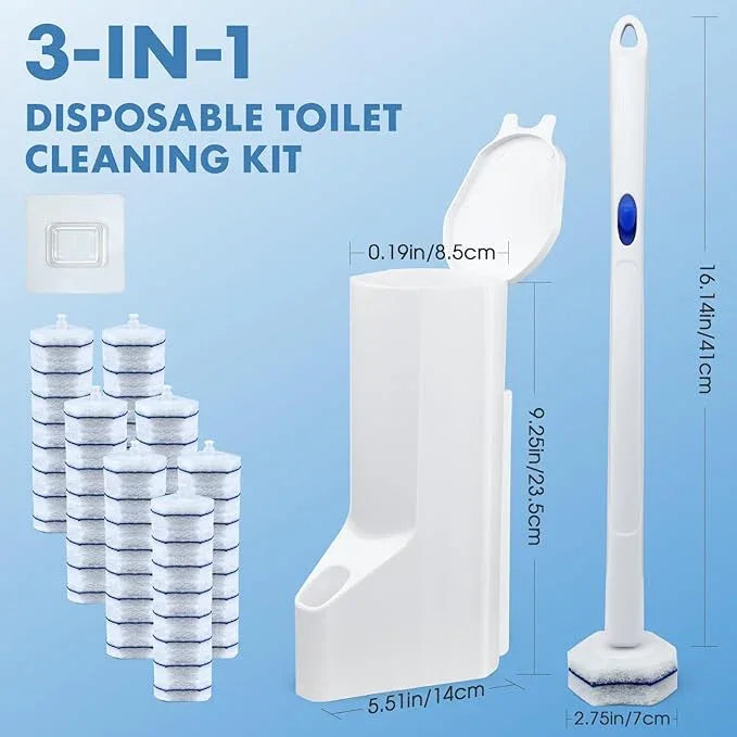 COBETE Disposable Toilet Brush Wand Refills,Disposable Toilet Refill Bowl Cleaners Brush Scrubber for Bathroom Cleaning,40 Count - ModernBath