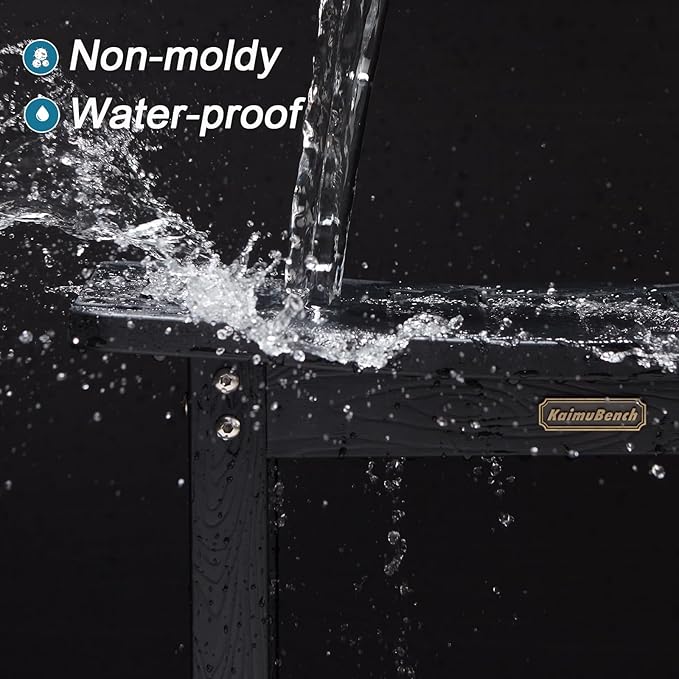 Shower Bench Seat for Shaving Legs, Waterproof Shower Stool for Inside Shower with Handles & Shower Head Holder, Bathroom Shower Chair, Black Shower Foot Rest with Adjustable Feet, Non-Slip