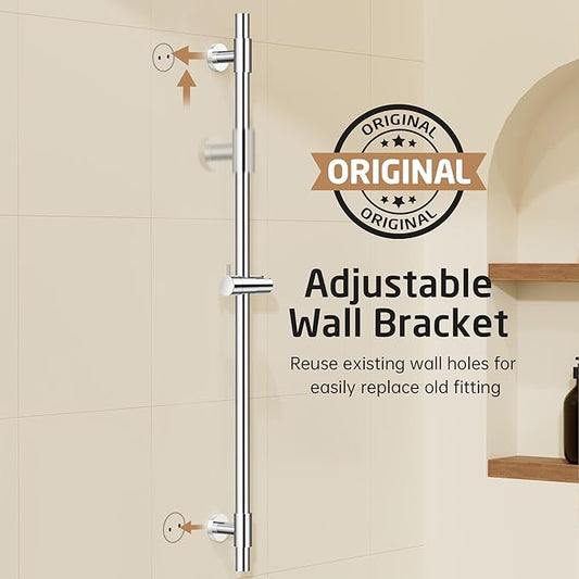 KES Shower Slider Bar 40 Inches with Adjustable Handheld Shower Head Holder for Bathroom Screw Mounted, SUS 304 Stainless Steel Polished Finish, F209S100DG-PS