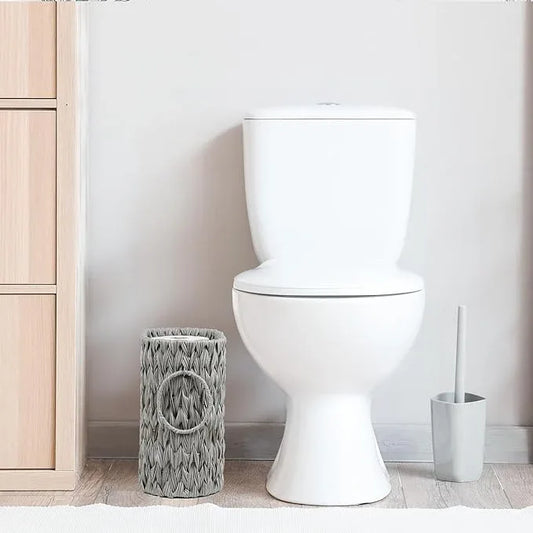Toilet Paper Storage - Waterproof Wicker Basket for Bathroom, Holds 6 Rolls - ModernBath