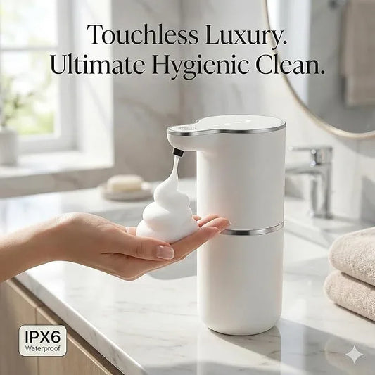 TOSCARA Auto Sensor Foam Soap Dispenser – Touchless, Rechargeable, Hands-Free Liquid Foaming Soap Dispenser for Kitchen, Bathroom, Office,Hotel–Hygienic No-Touch Hand Wash with 4- Foam Modes - ModernBath